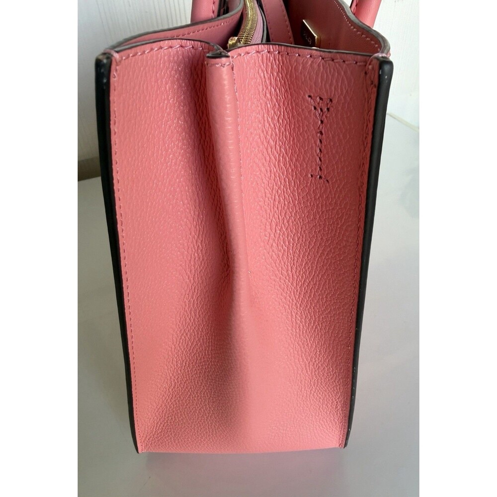 NWT Michael Kors Mercer Large Accordion Tote Pebbled Leather Grapefruit Pink - Picture 5 of 16